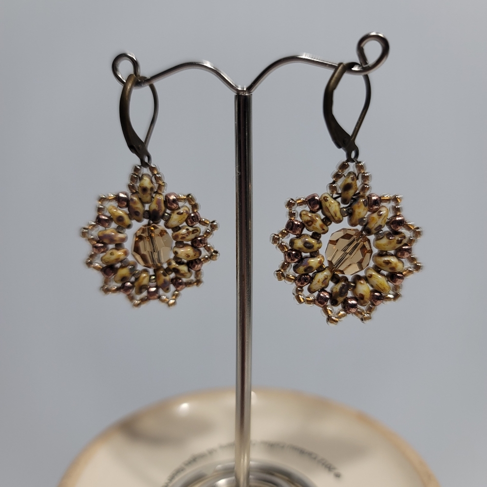 Superduo Hand Beaded Earrings